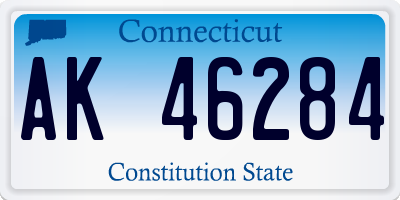 CT license plate AK46284