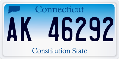CT license plate AK46292