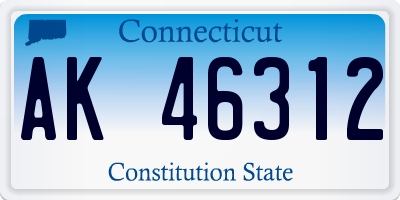 CT license plate AK46312