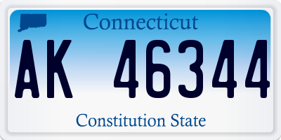 CT license plate AK46344