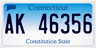 CT license plate AK46356