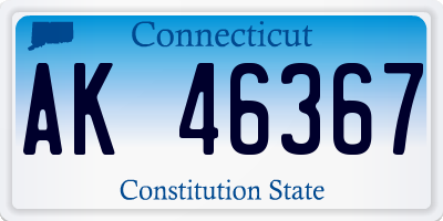 CT license plate AK46367