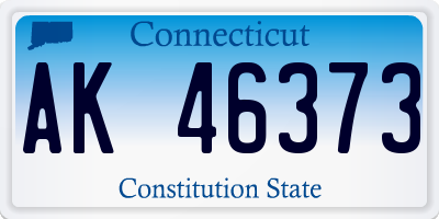 CT license plate AK46373