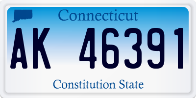 CT license plate AK46391