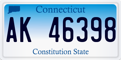 CT license plate AK46398