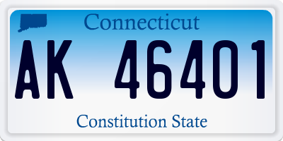CT license plate AK46401