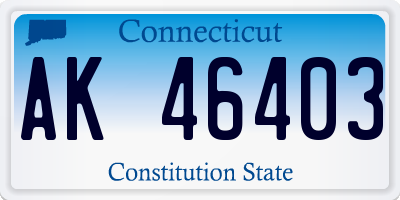 CT license plate AK46403