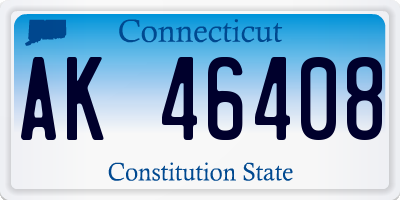 CT license plate AK46408