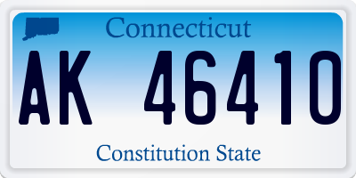 CT license plate AK46410