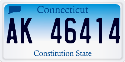 CT license plate AK46414