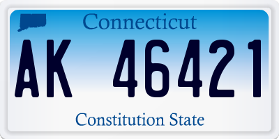 CT license plate AK46421