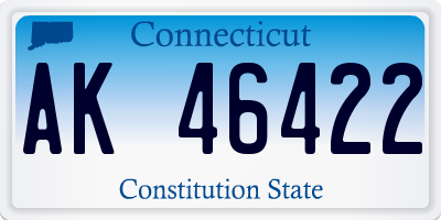 CT license plate AK46422