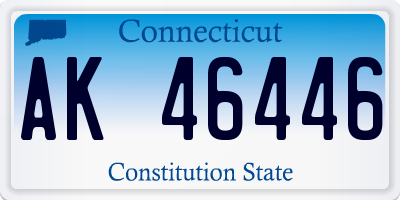 CT license plate AK46446