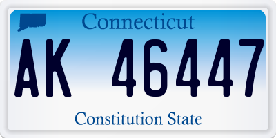 CT license plate AK46447