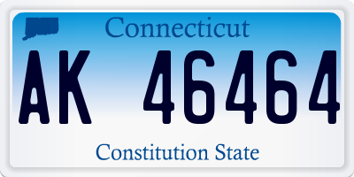 CT license plate AK46464