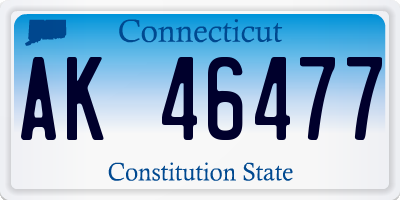 CT license plate AK46477
