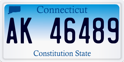 CT license plate AK46489