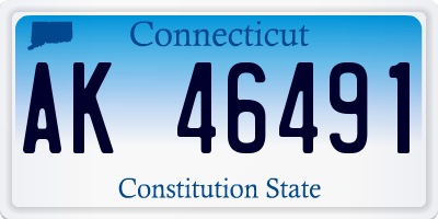 CT license plate AK46491
