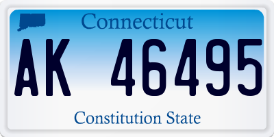 CT license plate AK46495