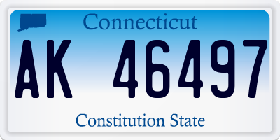 CT license plate AK46497