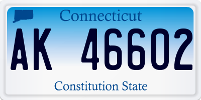 CT license plate AK46602
