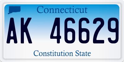 CT license plate AK46629