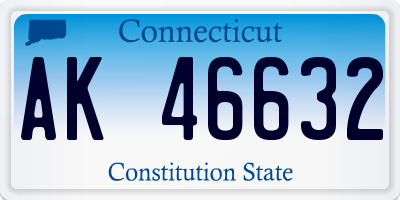 CT license plate AK46632