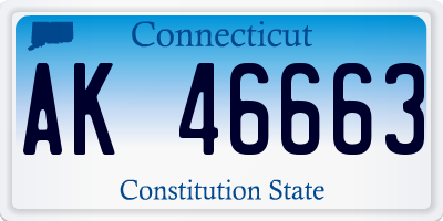 CT license plate AK46663