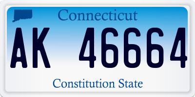 CT license plate AK46664