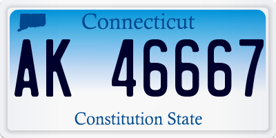 CT license plate AK46667