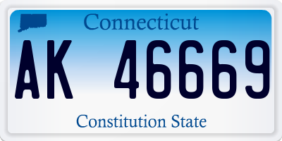 CT license plate AK46669