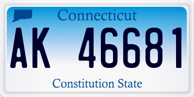 CT license plate AK46681