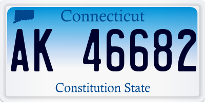 CT license plate AK46682