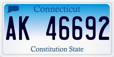 CT license plate AK46692