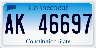 CT license plate AK46697
