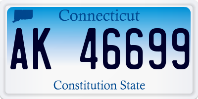 CT license plate AK46699