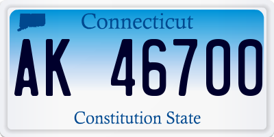 CT license plate AK46700