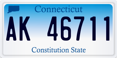 CT license plate AK46711