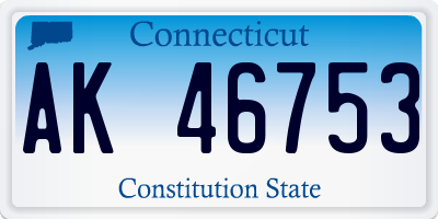 CT license plate AK46753