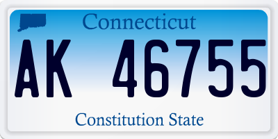 CT license plate AK46755