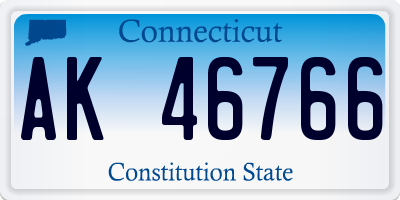 CT license plate AK46766