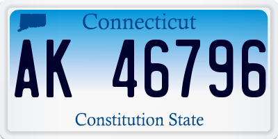 CT license plate AK46796