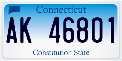 CT license plate AK46801