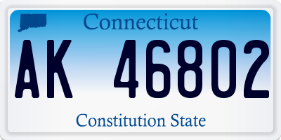 CT license plate AK46802