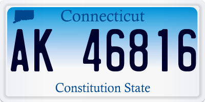 CT license plate AK46816