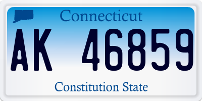 CT license plate AK46859