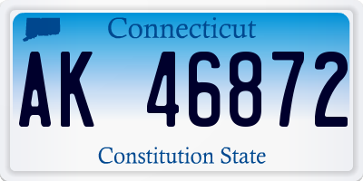 CT license plate AK46872