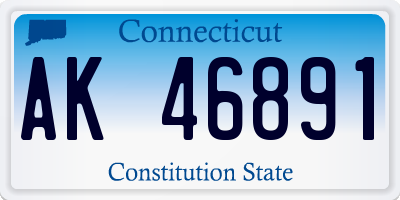 CT license plate AK46891