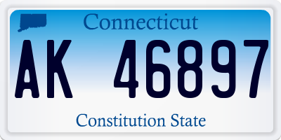 CT license plate AK46897