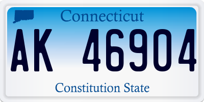CT license plate AK46904